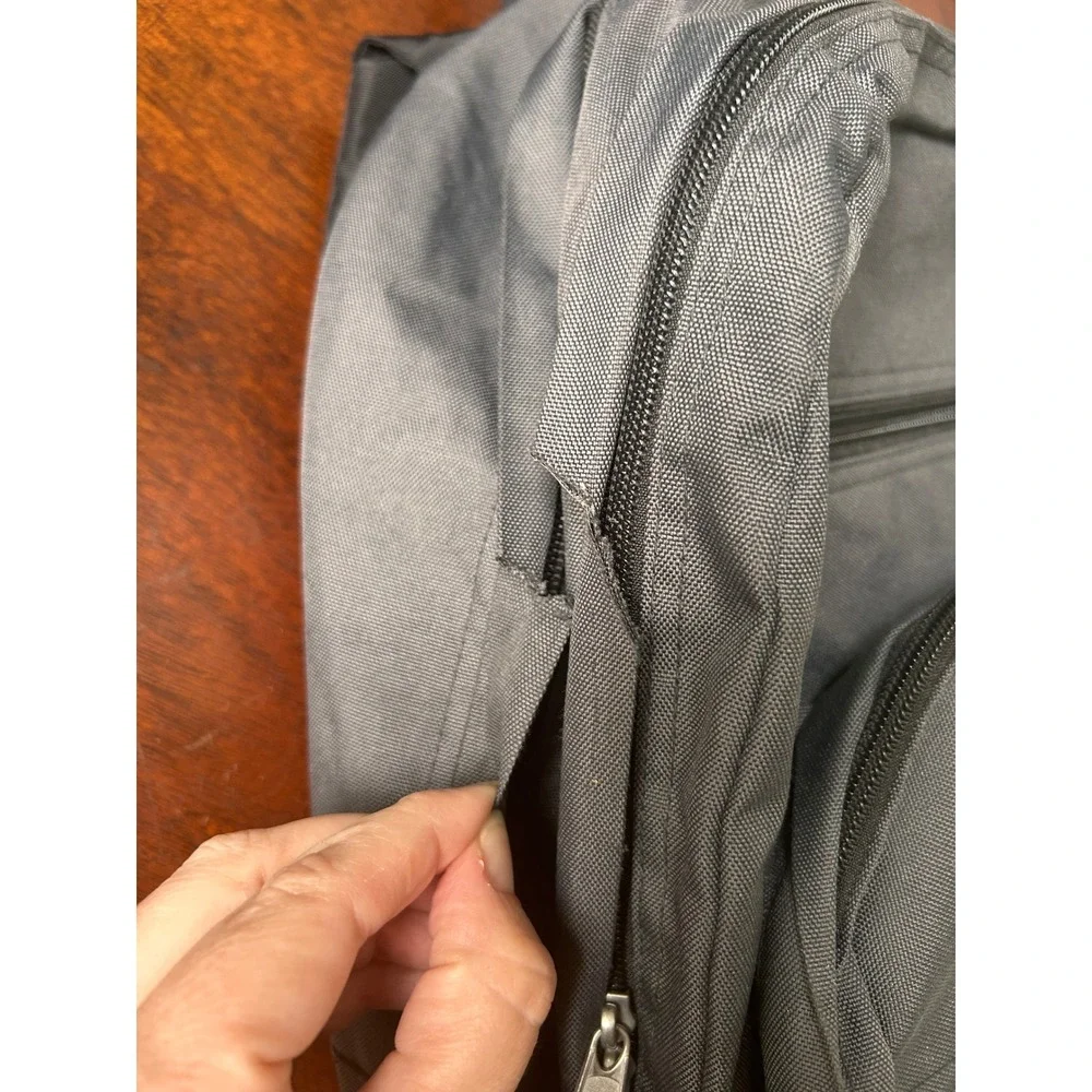 JanSport Big Student Backpack Charcoal Gray Multi Pocket School Bag